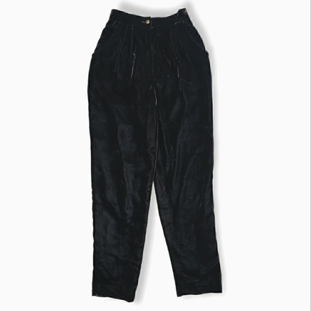 VTG Ungaro Parallele Paris deep brown velour pants trousers size 4